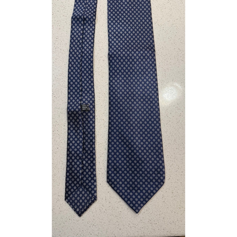 Stefano Ricci Navy Blue Silk Geometric Medallion Tie Made in Italy 3.75 Inch